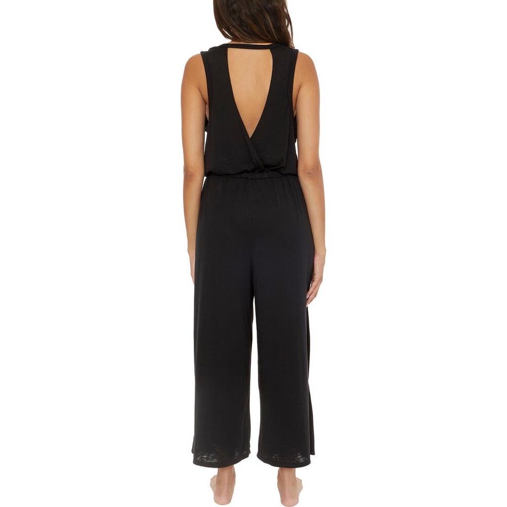 Becca Rebecca Virtue Beach Date Wide Leg V-Neck Coverup Jumpsuit - Picture 3 of 10
